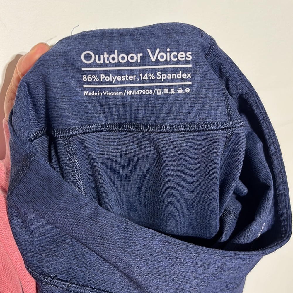 Outdoor Voices Navy 7/8 Warm Up Leggings Size Small - Picture 8 of 9